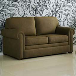 Jay-Be Heritage 2 Seater Brushed Twill Hunter Sofa Bed with e-Pocket Mattress - Size: 3 Seater - Green - Wilko