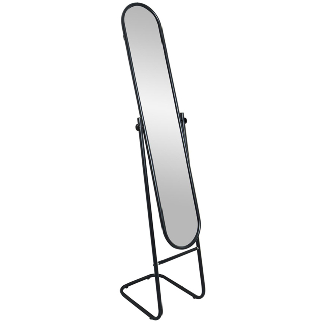 Harbour Housewares Black Round Full Length Mirror 153 x 30cm - Size: 153 x 30 x 30cm - Wilko - image 1