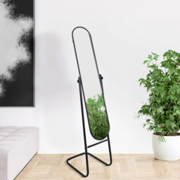 Harbour Housewares Black Round Full Length Mirror 153 x 30cm - Size: 153 x 30 x 30cm - Wilko - thumbnail 4