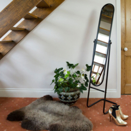 Harbour Housewares Black Round Full Length Mirror 153 x 30cm - Size: 153 x 30 x 30cm - Wilko - thumbnail 5