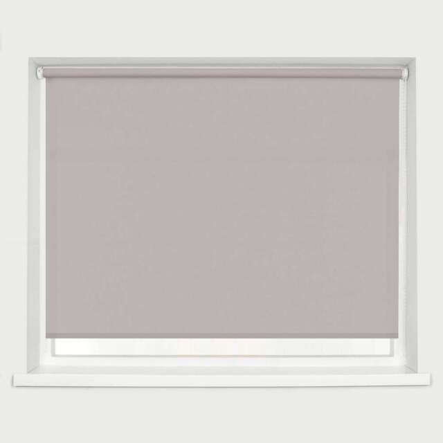 Caecus Straight Edge Roller Blind Light Grey 150cm - Wilko - image 1