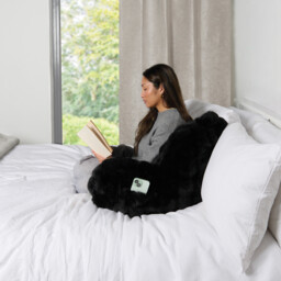 Bubble Faux Fur Cuddle Chair Black - Size: 85 x 43 x 40 cm - Divante - Wilko - thumbnail 3