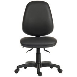 Teknik Office Practica Faux Leather Desk Chair Black - Size: 95 x 49 x 45cm - Wilko - thumbnail 3