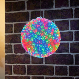 Set of 2 Multicolour LED Christmas Porch Balls - Wilko - thumbnail 4