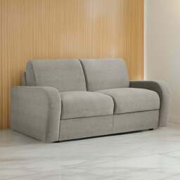 Jay-Be Deco 2 Seater Brushed Twill Smoke Sofa Bed with e-Sprung Mattress - Grey - Wilko