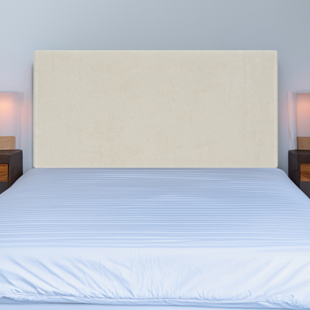 Bedmaster Super King Cream Naples Velvet Valencia Plain Headboard - Wilko - image 1