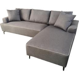 DS Living The Milano Edge Grey Textured Fabric Left Hand Corner Sofa - Size: 3 Seater - Wilko - thumbnail 5