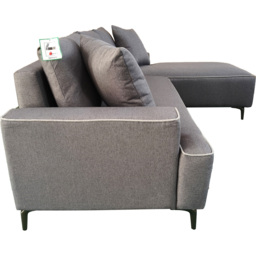 DS Living The Milano Edge Grey Textured Fabric Left Hand Corner Sofa - Size: 3 Seater - Wilko - thumbnail 6