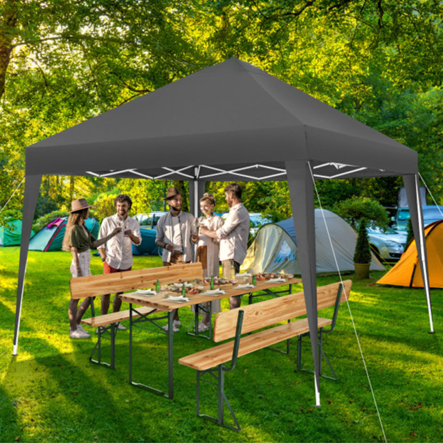 tectake Linosa 3 x 3m Grey Water and UV Resistant Gazebo - Wilko - image 1