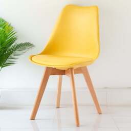 Eva Set of 4 Yellow Padded Dining Chairs - MCC - Wilko