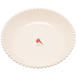 The Seasonal Gift Co. Robin Serving Bowl - Size: 6.5 x 29 x 29cm - Cream - Wilko - thumbnail 3