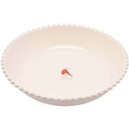 The Seasonal Gift Co. Robin Serving Bowl - Size: 6.5 x 29 x 29cm - Cream - Wilko - thumbnail 1