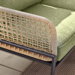 Furniturebox Asia 5 Seater Black and Brown Rattan Outdoor Corner Sofa Set - Wilko - thumbnail 4