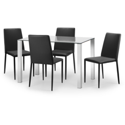Julian Bowen Set of 2 Black Jazz Dining Chairs - Wilko - thumbnail 7