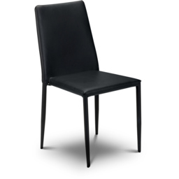 Julian Bowen Set of 2 Black Jazz Dining Chairs - Wilko - thumbnail 3