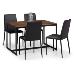 Julian Bowen Set of 2 Black Jazz Dining Chairs - Wilko - thumbnail 6