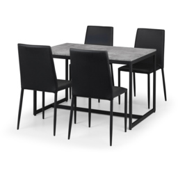 Julian Bowen Set of 2 Black Jazz Dining Chairs - Wilko - thumbnail 5