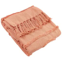 furn. Jakarta Blush Pink Tufted Throw 130 x 180cm - Size: 180 x 130cm - Wilko