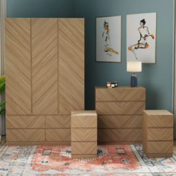 GFW Catania Euro Oak 4 Piece Bedroom Furniture Set - Wood - Wilko