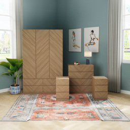 GFW Catania Euro Oak 4 Piece Bedroom Furniture Set - Wood - Wilko - thumbnail 7