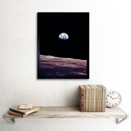 Wee Blue Coo NASA Space Planet Earth Lunar Surface Moon Framed Wall Art Print 30 x 41cm - Size: 43.3 x 33.3 x 1.5cm - Black - Wilko - thumbnail 3