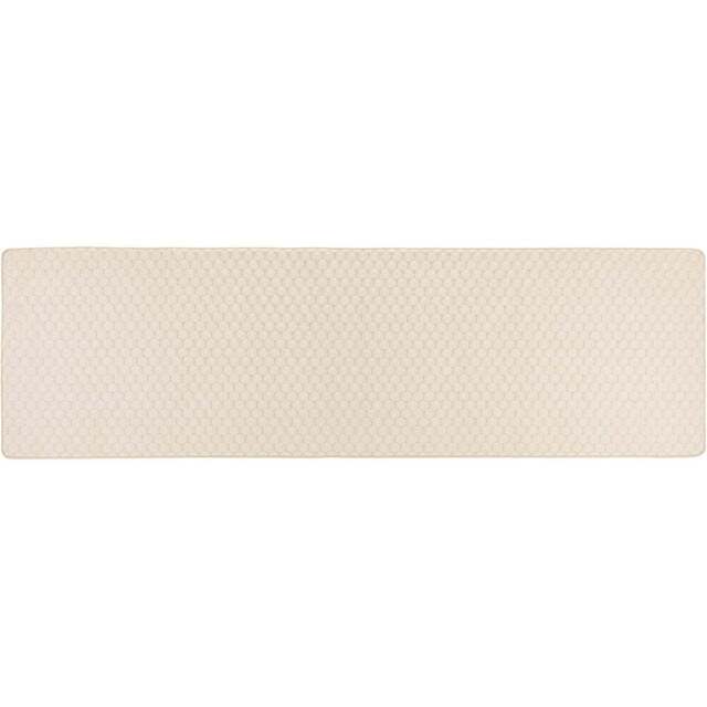 My Mat Ivory Sculptured Honeycomb Washable Runner 67 x 230cm - Cream - Wilko - image 1