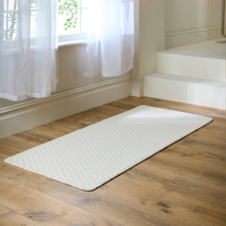 My Mat Ivory Sculptured Honeycomb Washable Runner 67 x 230cm - Cream - Wilko - thumbnail 3