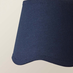 ValueLights Mabel Scalloped Bottom Navy Linen Small Shade - Size: 15 x 25 x 25cm - Blue - Wilko - thumbnail 6