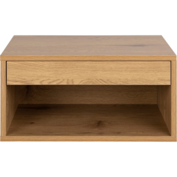 Florence Cholet Single Drawer Single Shelf Oak Square Bedside Table - Brown - Furniture To Go - Wilko - thumbnail 4