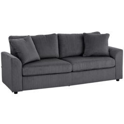 HOMCOM 3 Seater Grey Upholstered Jumbo Cord Sofa - Wilko - thumbnail 3