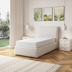 Artemis Home Bethany Single Beige Linen Upholstered Ottoman Bed - Wilko - thumbnail 5