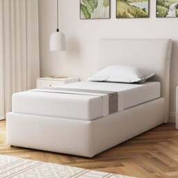 Artemis Home Bethany Single Beige Linen Upholstered Ottoman Bed - Wilko - thumbnail 1