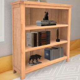 Lugo 3 Shelf Waxed Bookcase - Wood - Wilko