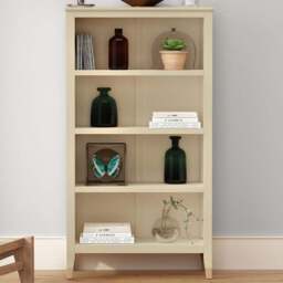 Palazzi 4 Shelves Clay Bookcase - Size: 4 Shelf - Cream - Wilko - thumbnail 1