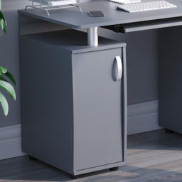Vida Designs Otley 3 Drawer Computer Desk Grey - Size: 74 x 120 x 55cm - Wilko - thumbnail 5
