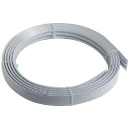 New Edge Blinds 350cm Coiled Streamline PVC White Curtain Track - Wilko