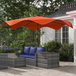 Outsunny Orange Solar LED Crank and Tilt Parasol 3m - Wilko - thumbnail 3