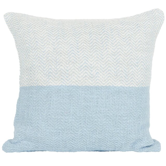 Tofino Herringbone Cushion  - Blue - Wilko - image 1