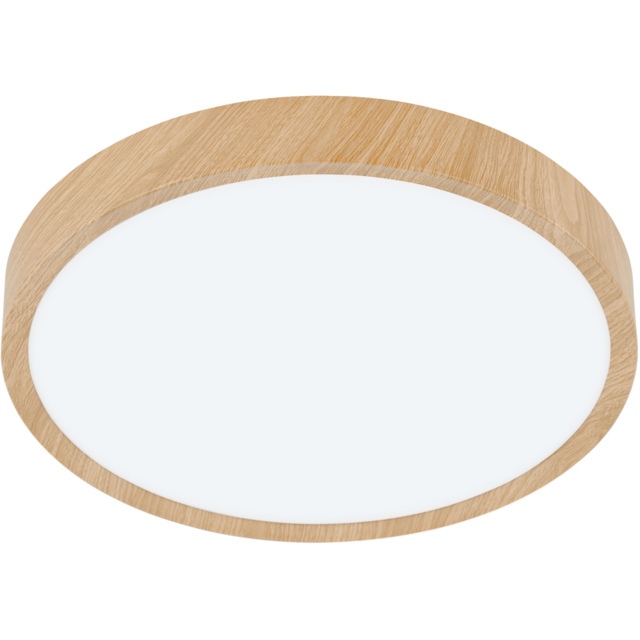 EGLO Musurita Natural Wood and Plastic Diffuser LED Ceiling Light - Size: 6 x 34 x 6cm - Brown - Wilko - image 1