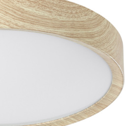EGLO Musurita Natural Wood and Plastic Diffuser LED Ceiling Light - Size: 6 x 34 x 6cm - Brown - Wilko - thumbnail 4