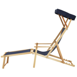 Interiors by Premier Beauport Blue Sun Lounger - Size: 1 Seater - Grey - Wilko - thumbnail 5