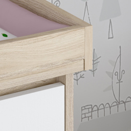 Shefa 880 3 Drawer Elm and White Kids Changing Unit - Size: 92 x 80 x 50cm - Elm-white - Wilko - thumbnail 5