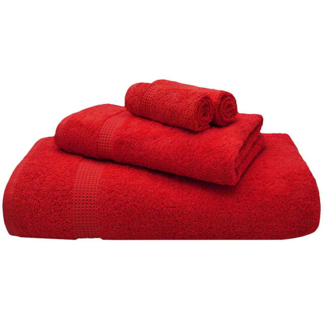 Mayfair Egyptian Cotton Red Bath Towel Set of 2 - Wilko - image 1