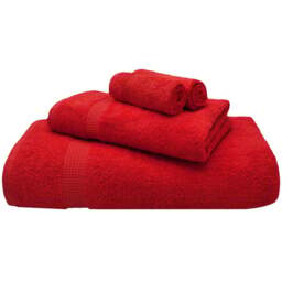 Mayfair Egyptian Cotton Red Bath Towel Set of 2 - Wilko