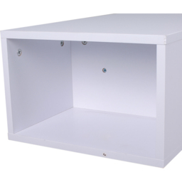 Living and Home 3 Shelf White Wall Mounted TV Stand Open Storage - Size: 23 x 135 x 35cm - Wilko - thumbnail 4