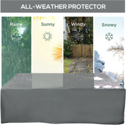 Outsunny Grey Outdoor Patio Furniture Cover 61 x 192 x 205cm - Size: 205 x 192 x 61cm - Wilko - thumbnail 5