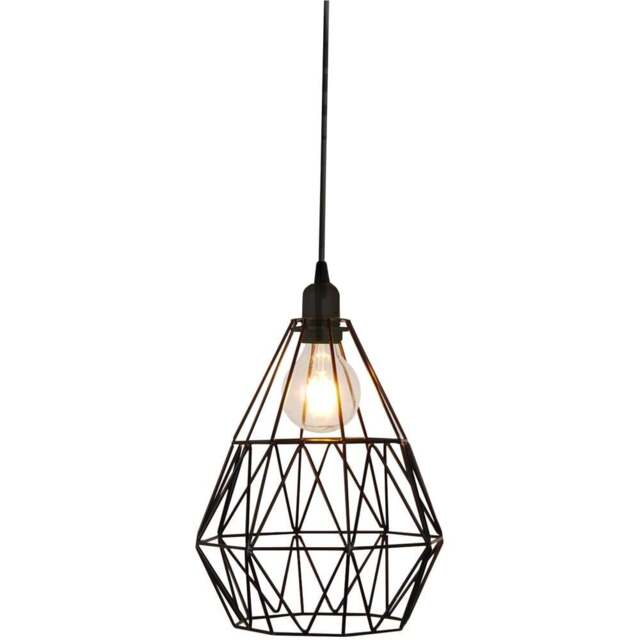 Sorrelis Elandor E27 Pendant Light - Size: 25 x 25 x 300cm - Black - Wilko - image 1
