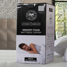 The Lyndon Company Single Memory Foam Mattress Topper - White - Wilko - thumbnail 3