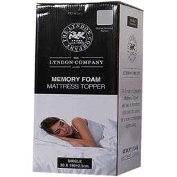The Lyndon Company Single Memory Foam Mattress Topper - White - Wilko