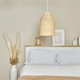 ValueLights Chianti Natural Rattan Wicker Pendant Light Shade - Size: 32 x 23 x 22cm - Brown - Wilko - thumbnail 3